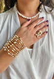 Adriana Spiral Pearl Bracelet