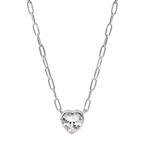 Ani Heart Silver Necklace