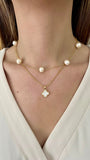 Mother of Pearl Clover Necklace