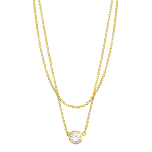 Double Strand CZ Necklace