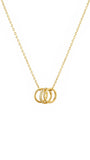 Triple Circle Pendant  Necklace