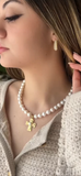 Cross Pearl Necklace