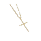 Faith Cross Pearl Necklace