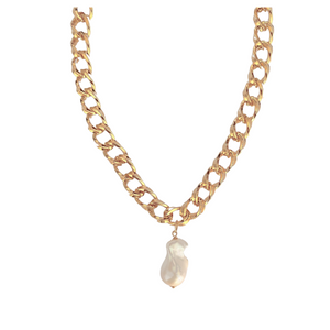Caroline Pearl Drop Necklace