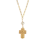 Long Filigree Cross Necklace