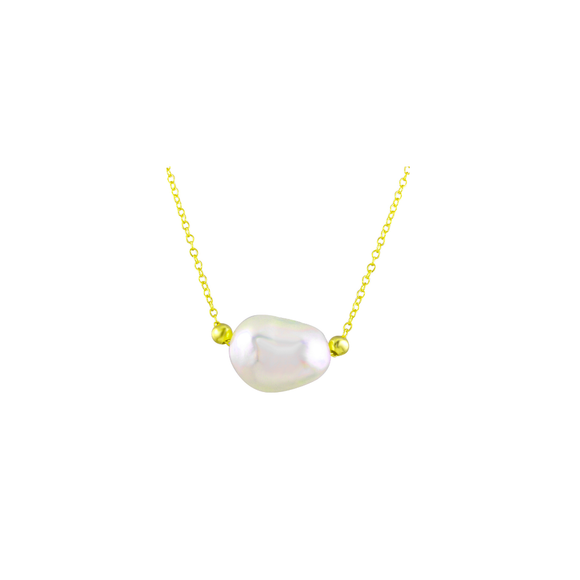 Solitaire Pearl Necklace