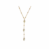Three Pearl Lariat Necklace
