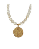 Pearl Cross Pendant Necklace