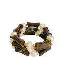 Espresso Pearl Bracelet Set