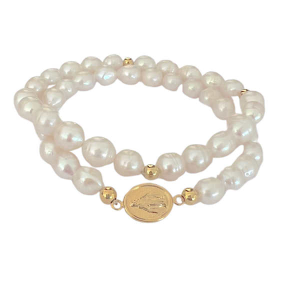 Miraculous Medal Bracelet Set