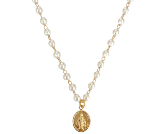 Petite Mother Mary Necklace