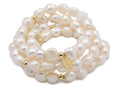 Winter White Pearl Bracelet set