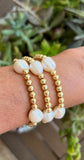 Pearl and Gold Bracelet Set