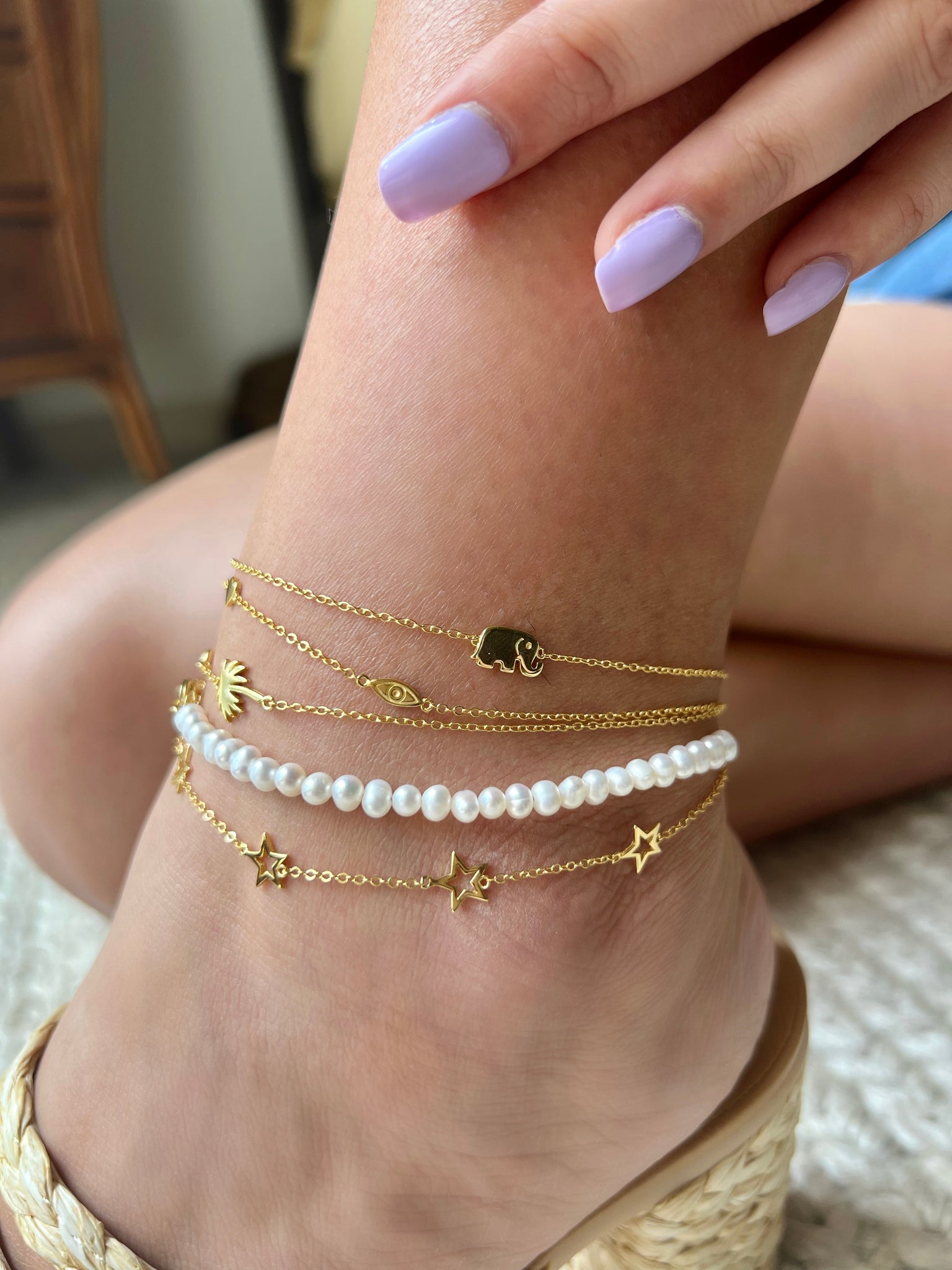 Fashion Crystal Anklets Gold Silver Ankle Bracelet Women Link Chain Foot  Jewelry | eBay